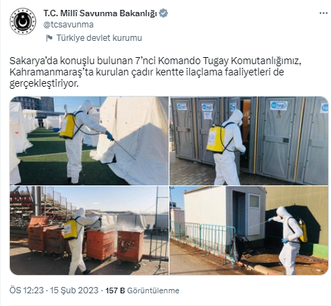 MSB duyurdu: "İlaçlama faaliyetleri gerçekleştiriliyor”