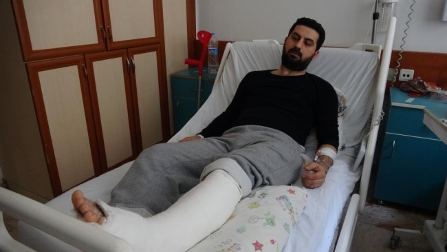 Ailesini çıkardı, kendisi son anda yaralı kurtuldu