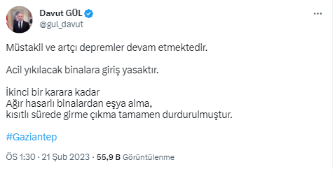 Gaziantep'te ağır hasarlı binalardan eşya alımı durduruldu