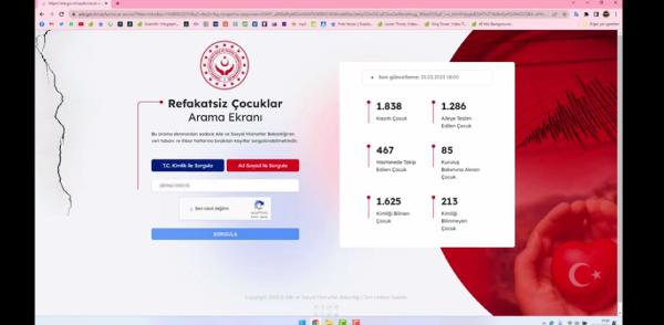 Bakan Yanık duyurdu: Refakatsiz çocuklar için sorgu ekranı açıldı
