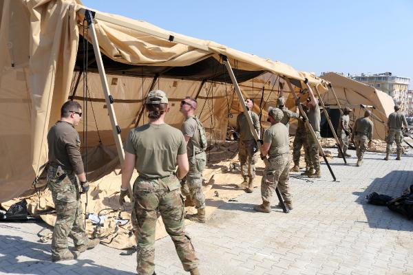 ABD askerleri, Hatay'a sahra hastanesi kuruyor