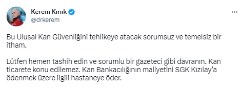 Çadırdan sonra şimdi de 'kan satılıyor' iddiası!