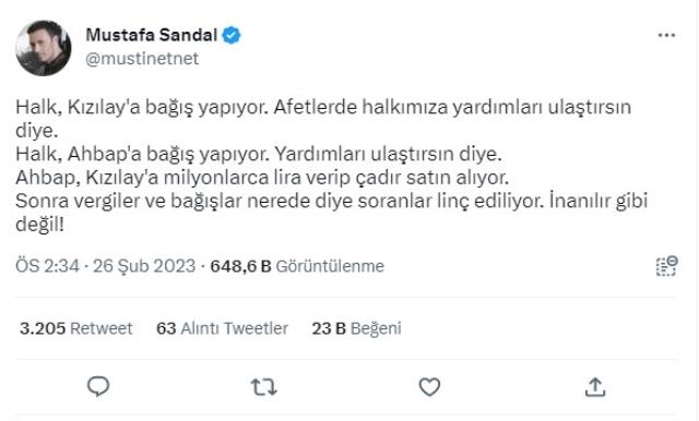 Ünlü şarkıcı Mustafa Sandal'dan paylaşım: "İnanılır gibi değil"