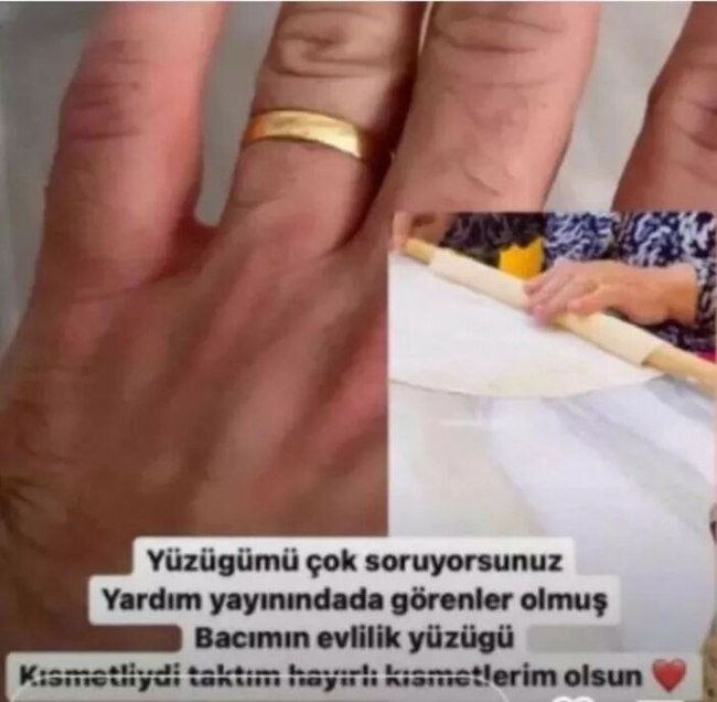 Parmağına taktığı yüzüğün sahibi belli oldu