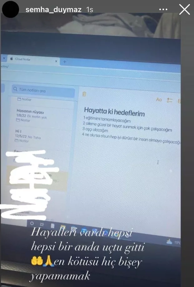 Hayallerini tek tek sıralamış