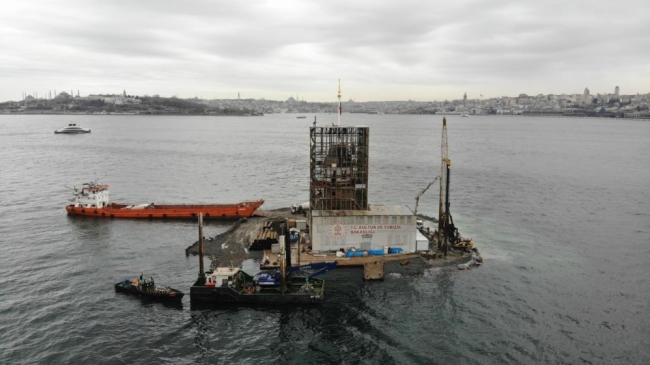 Restorasyonu devam eden Kız Kulesi’nin son hali görüntülendi