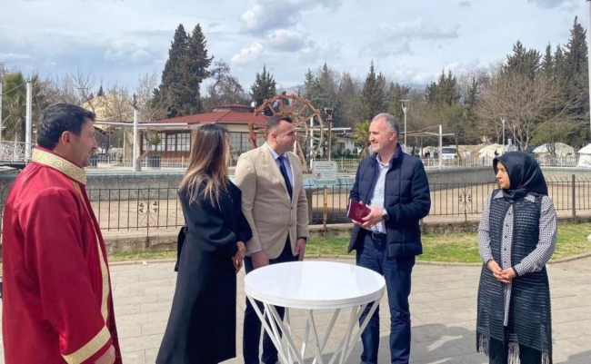 İnegöllü çift Kahramanmaraş'ta evlendi