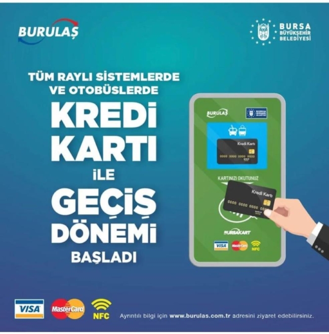 Bursa'da toplu ulaşımda 'temassız' dönem