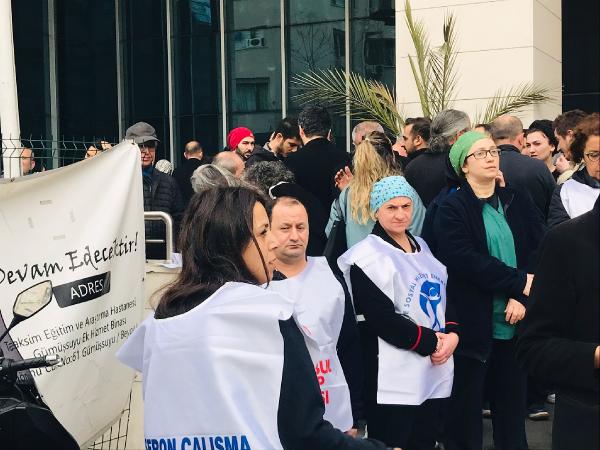 Taksim Hastanesi'nde Cerrahpaşa protestosu