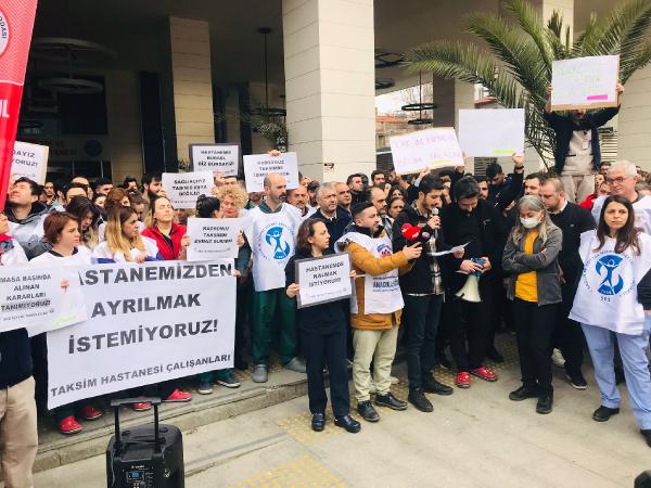 Taksim Hastanesi'nde Cerrahpaşa protestosu