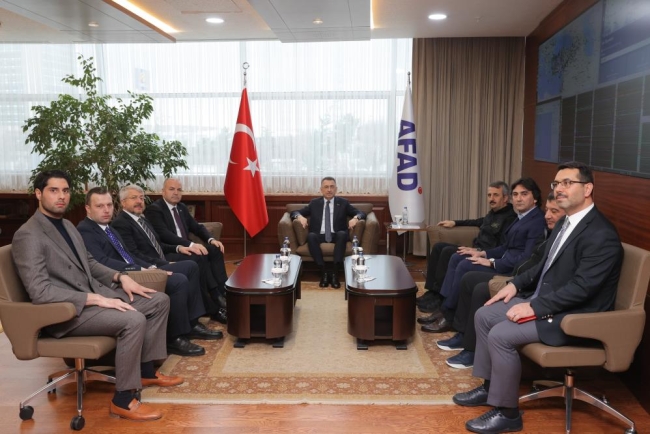Fuat Oktay, Anavatan Partisi Genel Başkanı Çelebi ile buluştu