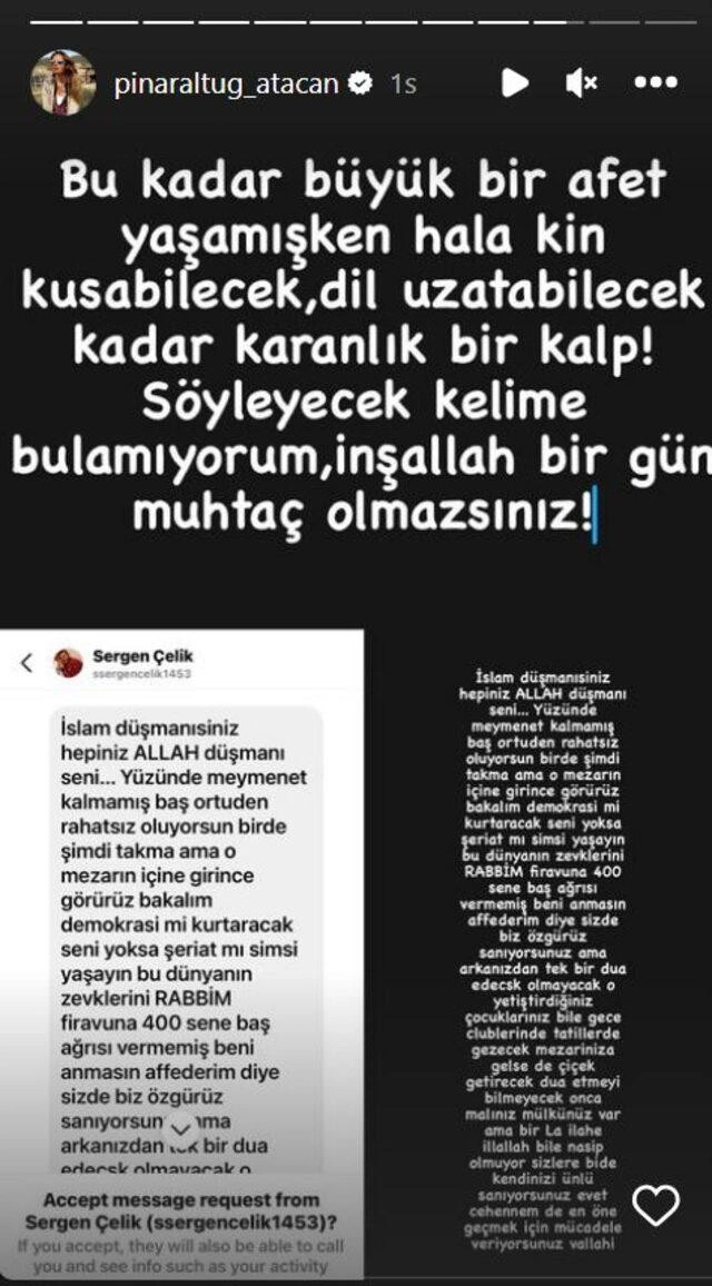 Gelen mesajı ifşa etti: 'Söyleyecek söz bulamıyorum'