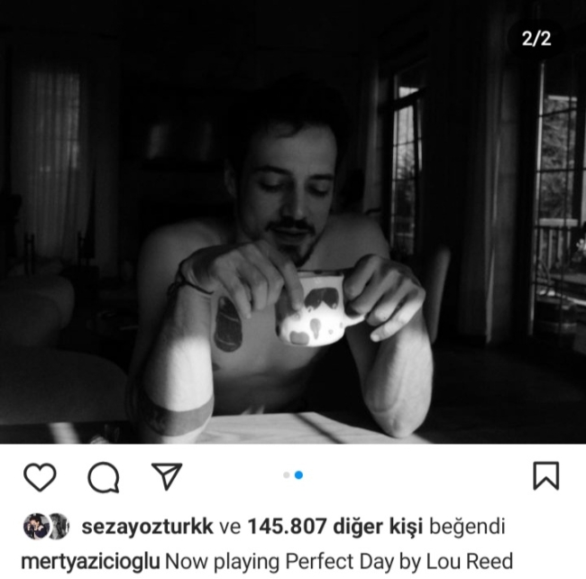 Sevgilisi Dilan Çiçek Deniz'in evinde poz verdi