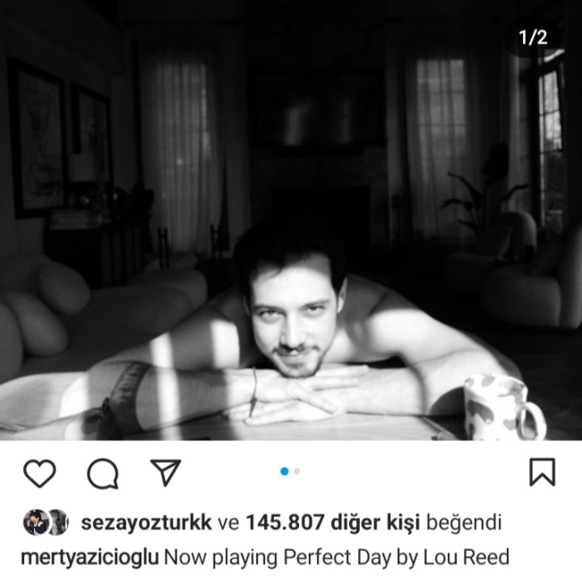 Sevgilisi Dilan Çiçek Deniz'in evinde poz verdi