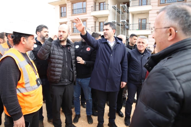 Bakan Kurum: Afet konutlarının temelini atıyoruz