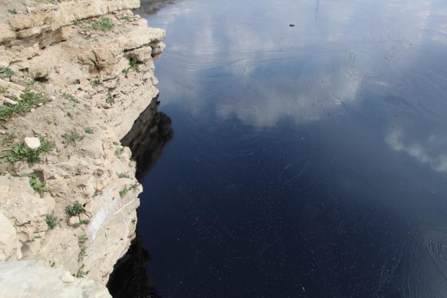 Dicle Nehri'ne sızan ham petrol suyu siyaha bürüdü