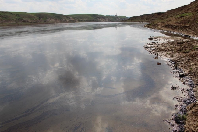 Dicle Nehri'ne sızan ham petrol suyu siyaha bürüdü
