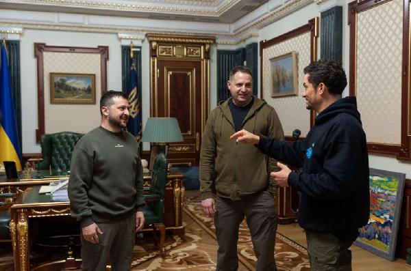 Orlando Bloom'dan, Zelenski'ye ziyaret
