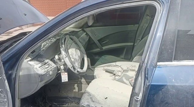 Çorum'da otomobil seyir halinde alev aldı