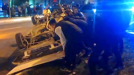 Kontrolden çıkan otomobil takla attı: 1 yaralı