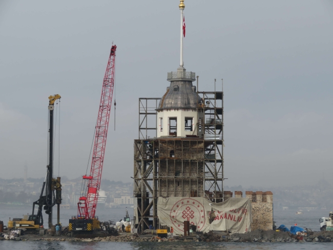 Kız Kulesi'nde kubbe ortaya çıktı
