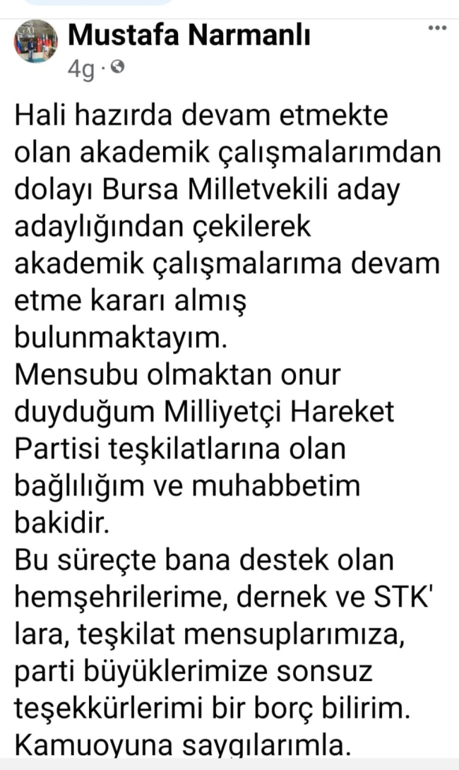 MHP'nin Bursa listesinde şok!
