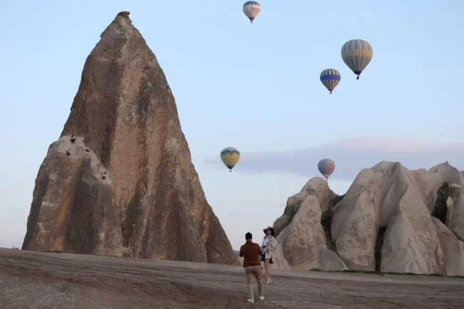 Yerli turistler bayramda Kapadokya'da