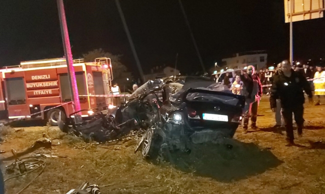 Denizli'de feci kaza: 4 ölü, 3 yaralı