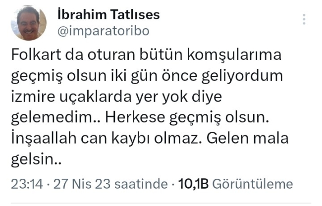 Feci yangından İbrahim Tatlıses'in de evi de etkilendi