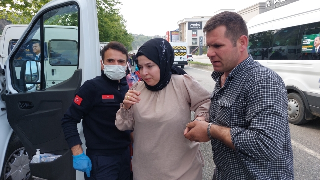 Samsun'da mitingine giden konvoyda zincirleme kaza