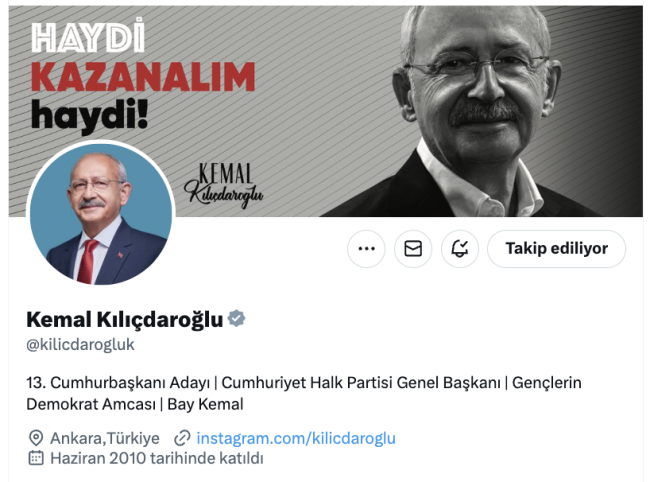 Twitter Kılıçdaroğlu'na 'gri tik' verdi
