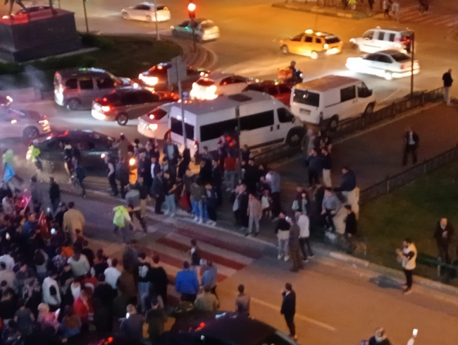 Bursa'nın göbeğinde meşaleli kutlama
