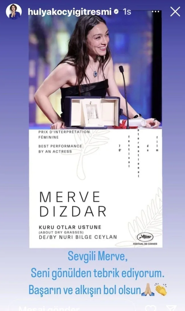Merve Dizdar'a tebrik mesajları yağdı