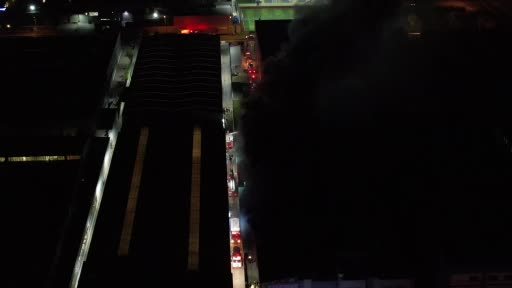 Bursa'daki fabrika yangını böyle görüntülendi