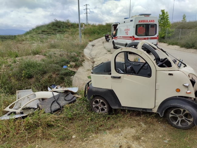 Bursa'da elektrikli bisiklet su kanalına uçtu