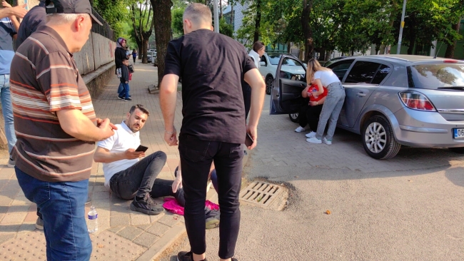 Bursa'da kazaya karışan sürücü gözyaşlarına boğuldu