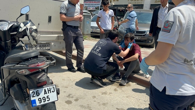 Yeni kavuştuğu motosikletiyle kaza yaptı