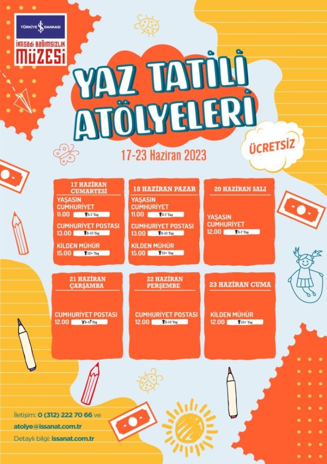 İş Sanat’tan ücretsiz yaz atölyeleri