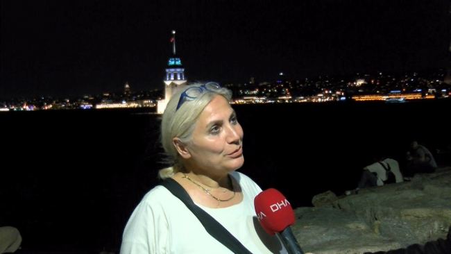 Kız Kulesi'nde ışık ve lazer gösterisi