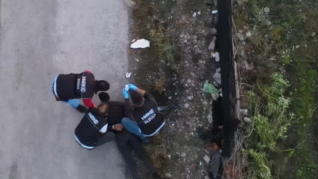 Dronlar tespit etti polisler tek tek yakaladı