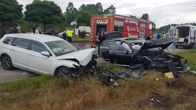 Samsun'da 3 araçlı trafik kazası: 7 yaralı