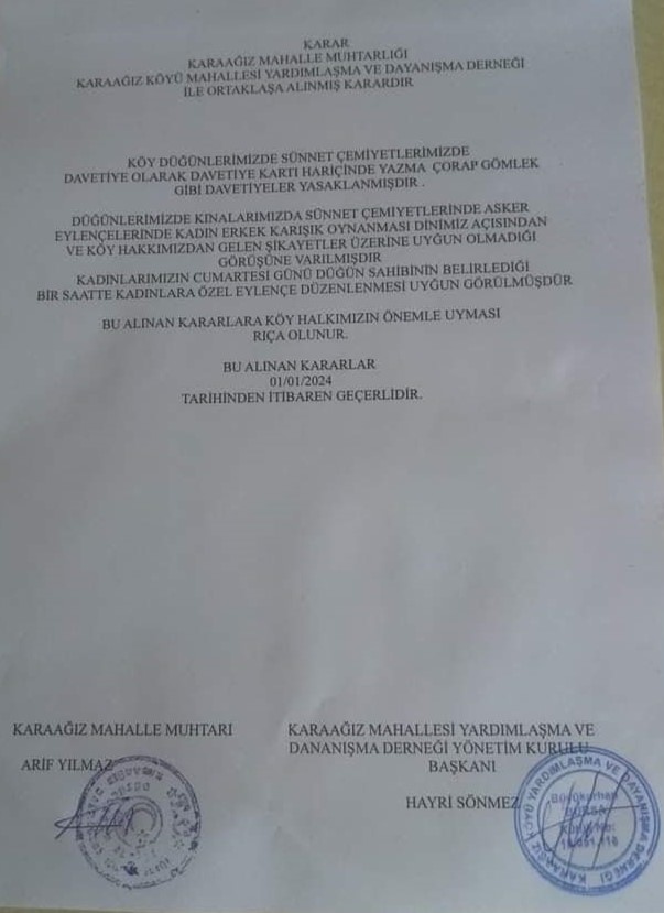 Muhtardan eski köye yeni adet! Düğünlerde kadınlı-erkekli oyunu yasakladı
