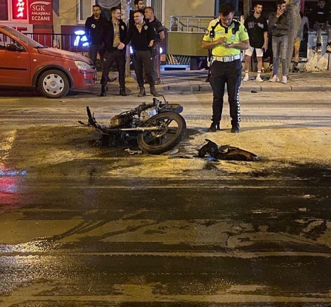 Çorlu'da korkutan motosiklet kazası