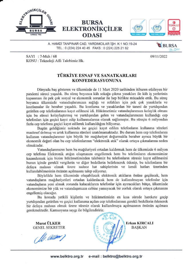 IMEI kaydı için 'Teknoloji Affı' talebi gündemde