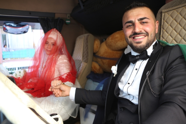TIR gelin arabası oldu