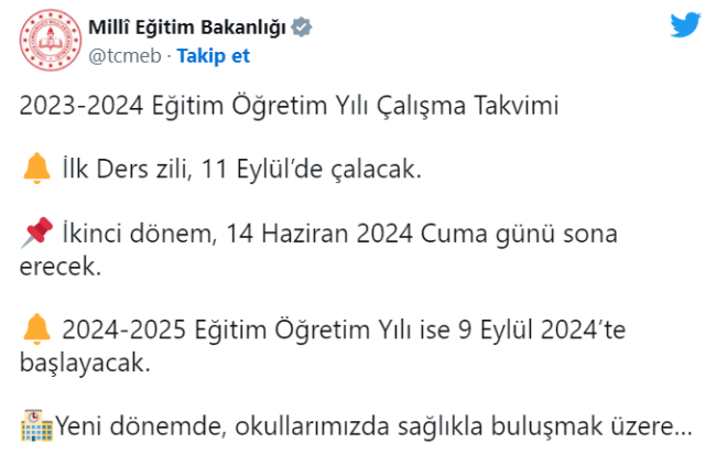 Okulların açılacağı tarih belli oldu!