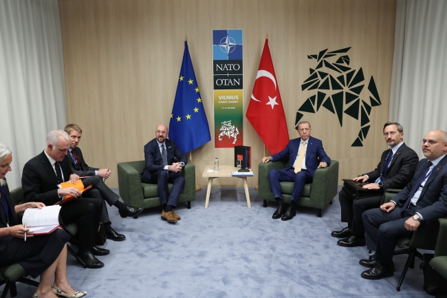 Cumhurbaşkanı Erdoğan Charles Michel görüştü