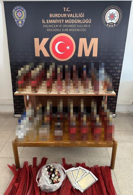 Burdur’da kaçak alkol operasyonu