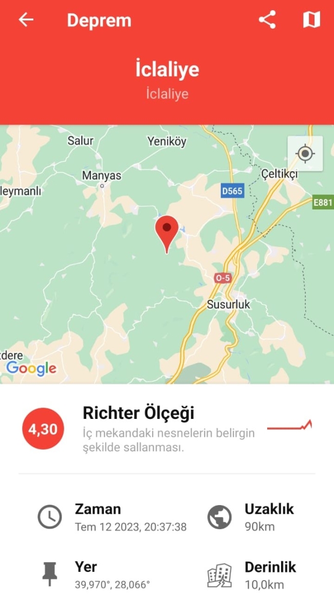 Bursa'da korkutan deprem!