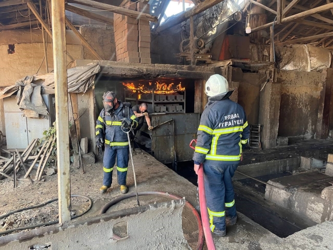 Tokat'ta fabrikada çıkan yangın korkuttu